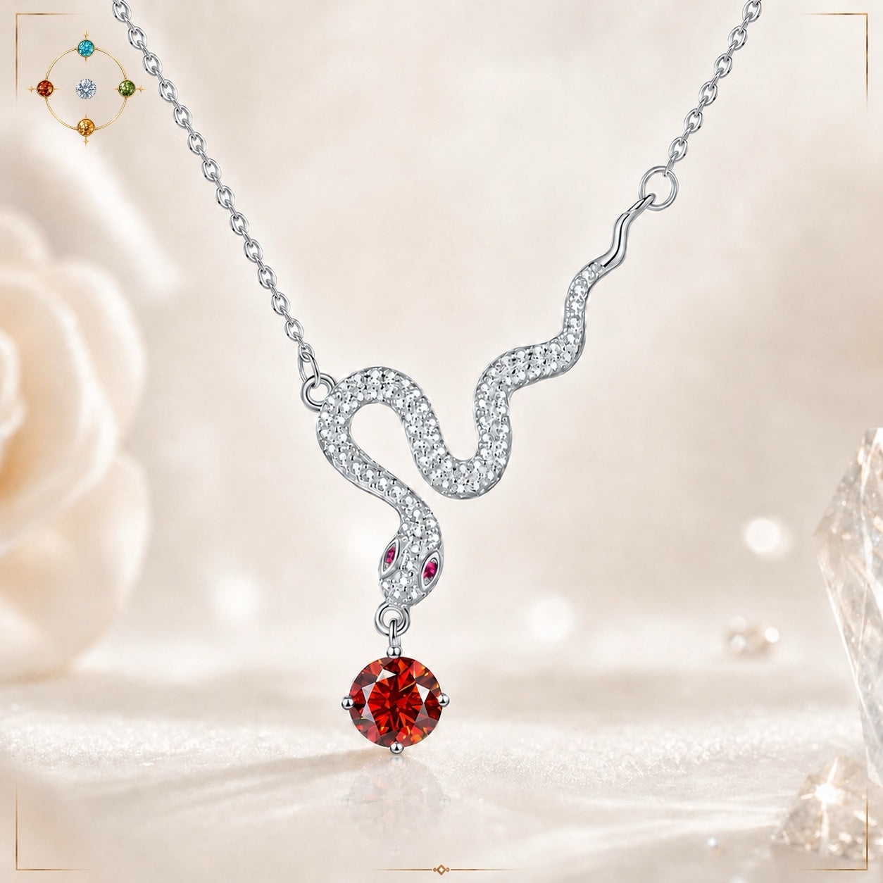 AITHYRIA|  Elemental Serpent Necklace